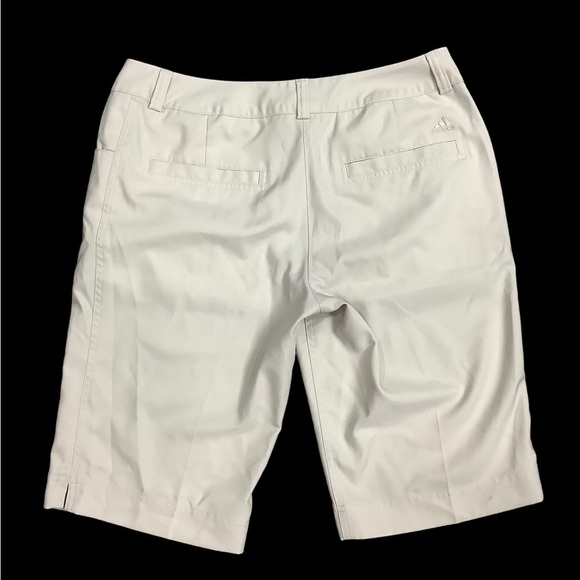 Women's Adidas 8 Medium Shorts Tan Golf Bermuda Chino Khakis Active Lightweight - Picture 4 of 9